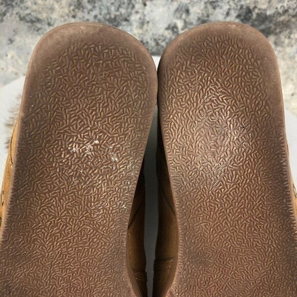 JustFab Women's 9 Kishani Brown Faux Suede High Heel Hidden Wedge Ankle Booties - Picture 12 of 14